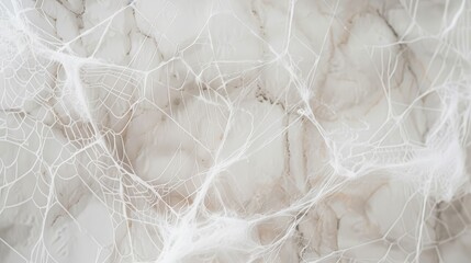 Fototapeta premium Intricate Web of Nature - Close up image of a delicate spiderweb, showcasing its intricate pattern and texture. - Close up image of a delicate spiderweb, showcasing its intricate pattern and texture.