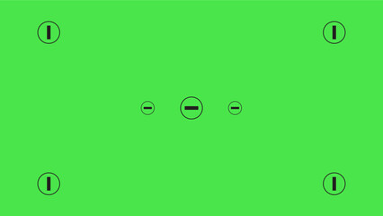 Green screen with VFX motion tracking markers. Chroma key color video footage with track point. HD 4K green screen layout. Easy to use.