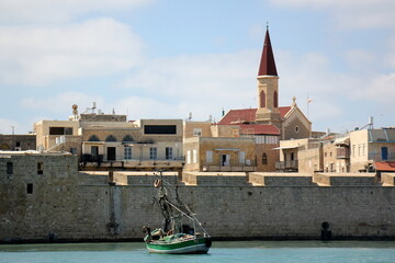 Akko Israel 05/26/1924. An ancient port city on the shores of the Mediterranean Sea in northern Israel.