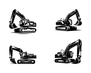 vector set of escavator icon (artwork 2) © mr.mmz