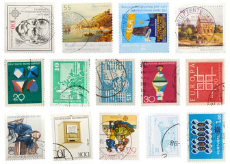 Variety of stamps collection - Ready to use Premium PNG Cutout Isolated image