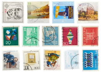 Variety of stamps collection - Ready to use Premium PNG Cutout Isolated image