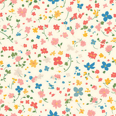 Colorful small floral background