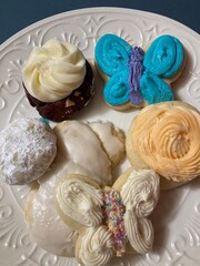 gourmet cookies on a plate