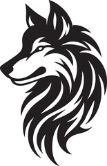 wolf black art illustration
