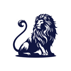 Vector Lion silhouette design illustration template	