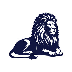 Vector Lion silhouette design illustration template	