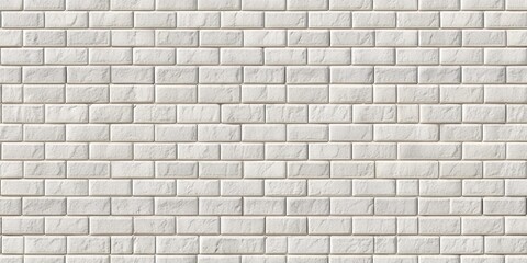 Fototapeta premium High-resolution, realistic, and seamless texture of a clean, white brick wall with slight grout lines, perfect for use as a versatile background or design element.