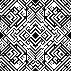 Vector seamless pattern. Modern stylish texture with monochrome trellis. Repeating geometric triangular grid. Simple graphic design. Trendy hipster sacred geometry.	