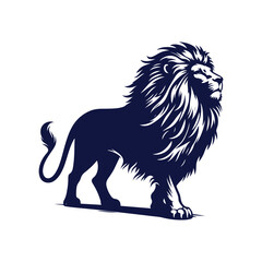 Vector Lion silhouette design illustration template	