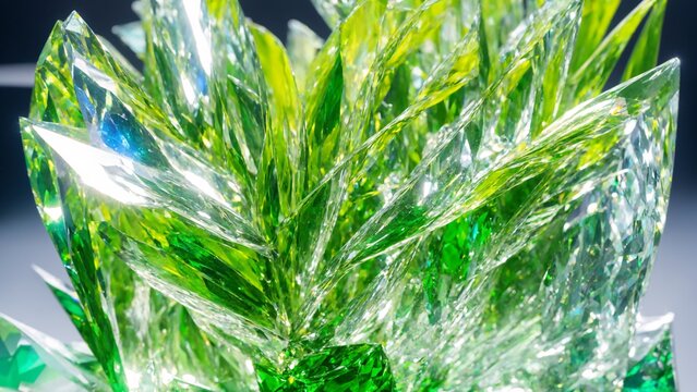 Crystal growing in supersaturated solution timelapse