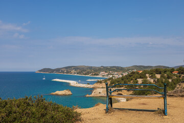 Obraz premium Seascape on the island of Thassos, The Crown of Limenaria area. A magical place.