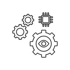 Machine Vision vector icon