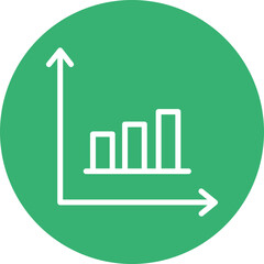 Bar Chart Vector Line White Circles Multicolors