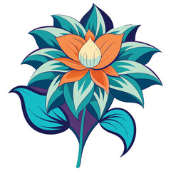 Flower vector illustration decorative natural design elements