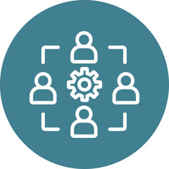 Cooperation Vector Line White Circles Multicolors