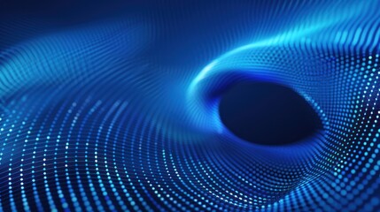 Abstract Blue Digital Vortex