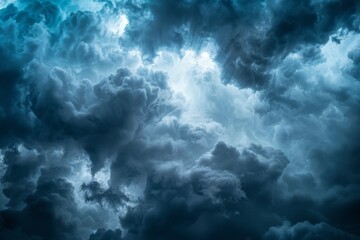 Fototapeta premium Dark clouds brewing in a dramatic sky