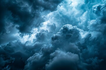dark clouds stirring up a dramatic sky