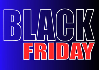 Black friday, black and blue background.