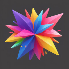 Fototapeta premium Energetic Abstract Polygonal Background with Seamlessly Blended Vivid Colors