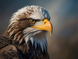 Obraz premium Bald Eagle Head in Detailed Close-Up