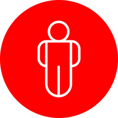 Person Vector Line White Circle Red