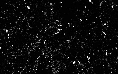 abstract dirt texture blot spray of white drops of ink isolated on black background.