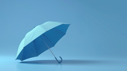 3D rendered blue umbrella stand