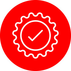 Approved Vector Line White Circle Red