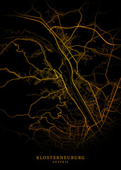 Klosterneuburg City Map Poster Minimalist - Klosterneuburg City Modern Wall Art Home Decor Ready to Printable
