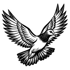 Fototapeta premium realistic flying pigeon