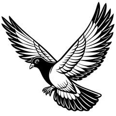 Fototapeta premium realistic flying pigeon