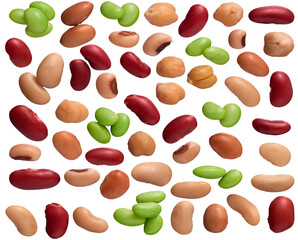 Assorted beans, chickpeas, edamame collection - Ready to use Premium PNG Cutout Isolated image
