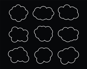 cloud shape outline design for designer