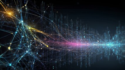 Futuristic Neural Network Abstract Background Wallpaper - Ideal for Technology and AI Concepts