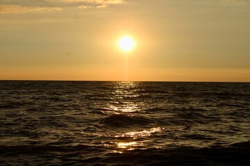 Sunset over the lake