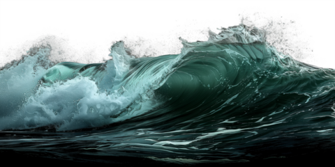 Ocean wave isolated on transparent background