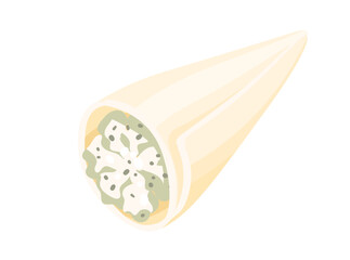 Georgian nadugi in flat style. Vector illustration isolated on white background