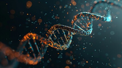 Abstract 3D DNA Strand Art