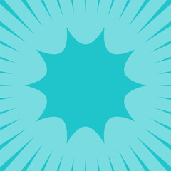 Comic Burst Speech Bubble Blue Frame