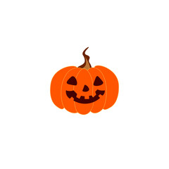 halloween pumpkin isolated on white