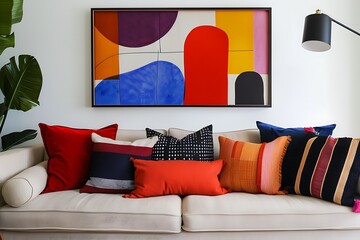 Retro style in beautiful living room
