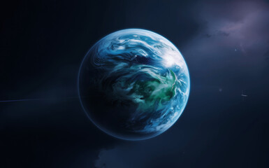 A Glimpse of the Blue Planet From the Cosmic Canvas