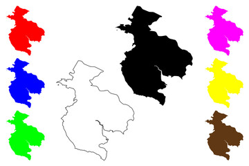 Guanacaste Province (Republic of Costa Rica, Administrative divisions of Costa Rica) map vector illustration, scribble sketch Guanacaste map
