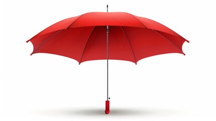 Vector illustration of a red umbrella isolated on a white background without transparency and mesh grid