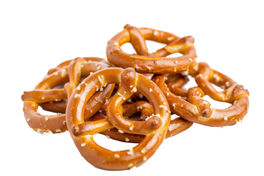 pretzel isolated on white background, transparent