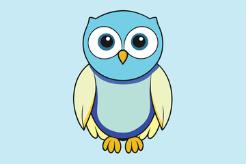 Cute owl bird vector clipart for printable digital graphics and designs.