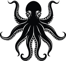 Stylish octopuses vector clipart, perfect for printable digital graphics and designs.
