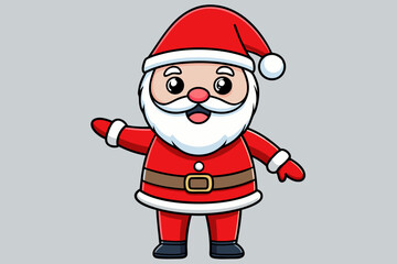 Santa Claus Vector Illustration Cartoon, Clipart and Line Art Design. Santa Claus vector in cartoon, clipart, and line art styles for festive designs.